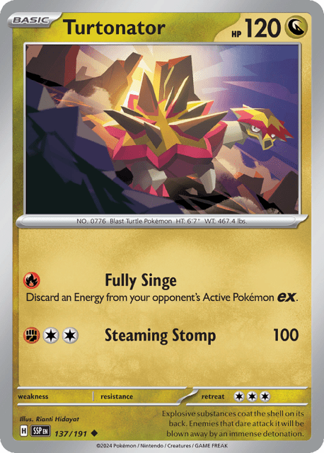 Turtonator (Reverse Holofoil) (137) — Surging Sparks