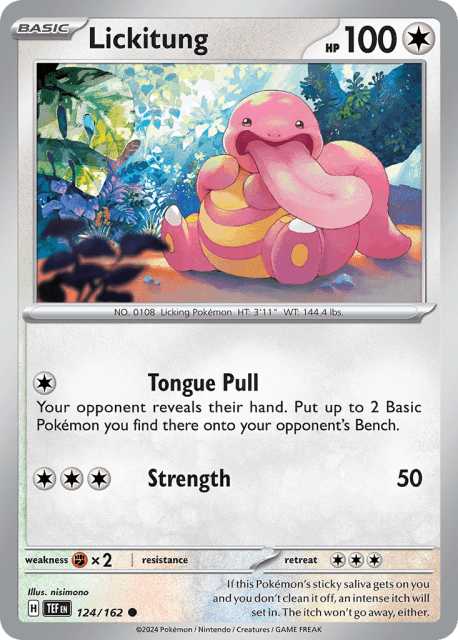 Lickitung (Reverse Holofoil) (124) — Temporal Forces
