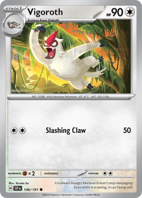 Vigoroth (Reverse Holofoil) (146) — Surging Sparks