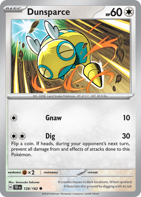 Dunsparce (Reverse Holofoil) (128) — Temporal Forces
