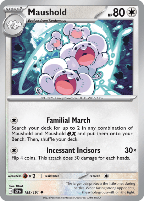 Maushold (Reverse Holofoil) (158) — Surging Sparks