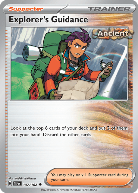 Explorer's Guidance (Play Pokemon Stamp Holofoil) (147) — Temporal Forces