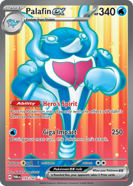 Palafin ex (Holofoil) (193) — Twilight Masquerade