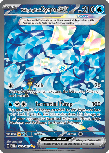 Wellspring Mask Ogerpon ex (Holofoil) (213) — Twilight Masquerade