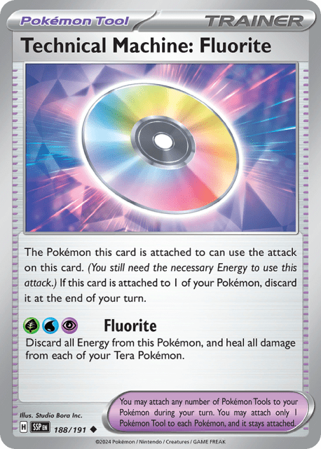 Technical Machine: Fluorite (Reverse Holofoil) (188) — Surging Sparks