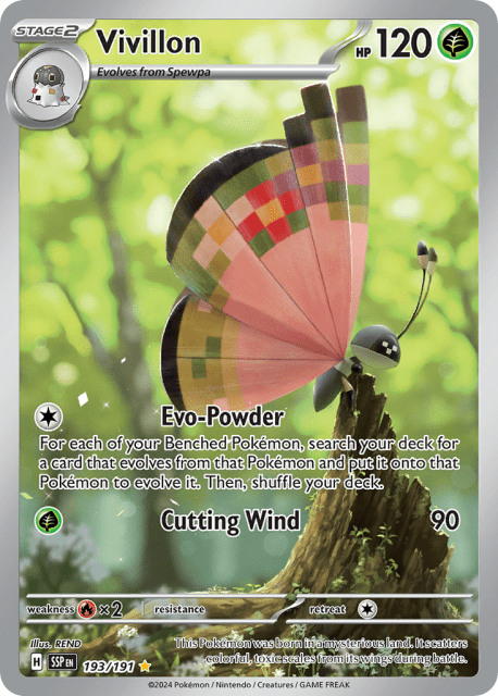 Vivillon (Holofoil) (193) — Surging Sparks