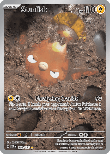 Stunfisk (Holofoil) (202) — Surging Sparks