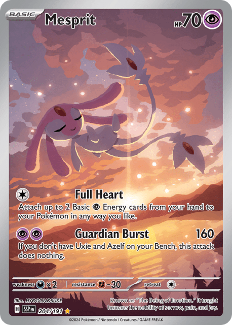 Mesprit (Holofoil) (204) — Surging Sparks