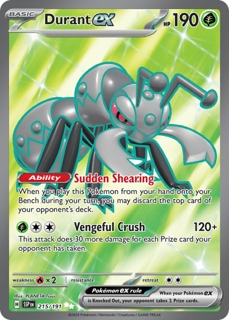 Durant ex (Holofoil) (215) — Surging Sparks