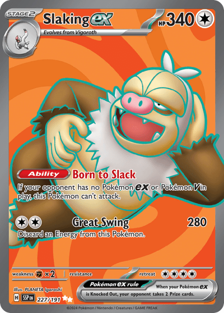 Slaking ex (Holofoil) (227) — Surging Sparks