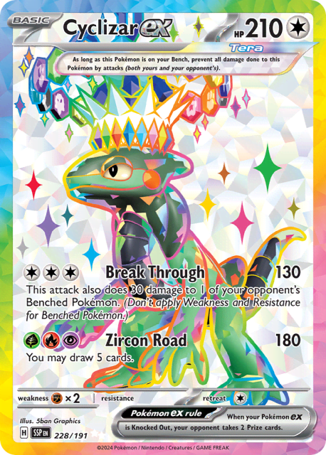 Cyclizar ex (Holofoil) (228) — Surging Sparks