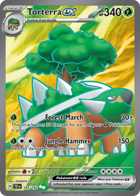 Torterra ex (Holofoil) (185) — Temporal Forces