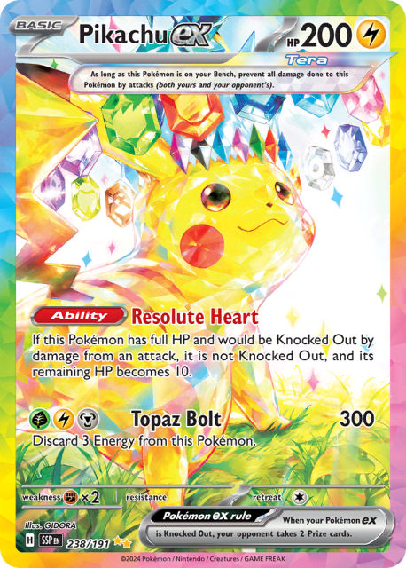 Pikachu ex (Holofoil) (238) — Surging Sparks
