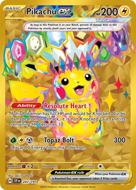 Pikachu ex (Holofoil) (247) — Surging Sparks