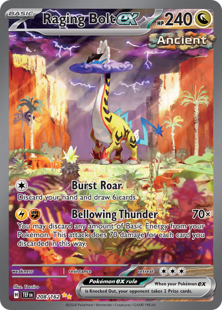 Raging Bolt ex (Holofoil) (208) — Temporal Forces