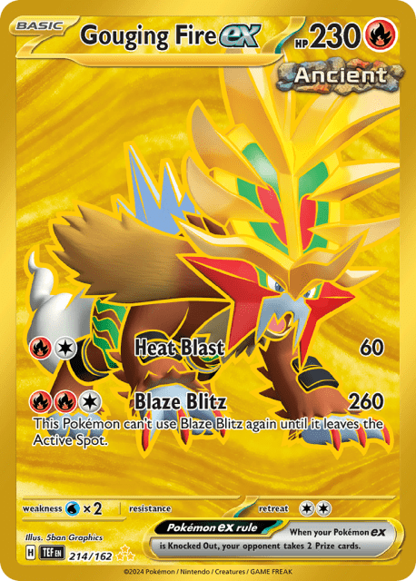 Gouging Fire ex (Holofoil) (214) — Temporal Forces