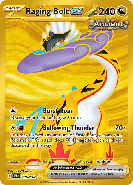 Raging Bolt ex (Holofoil) (218) — Temporal Forces
