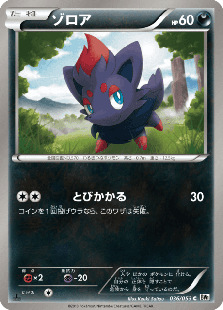 Zorua (ゾロア) (36) — ホワイトコレクション (White Collection)
