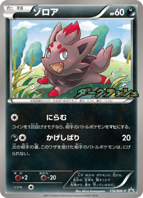 Zorua (ゾロア) (116) — Black & White Promos