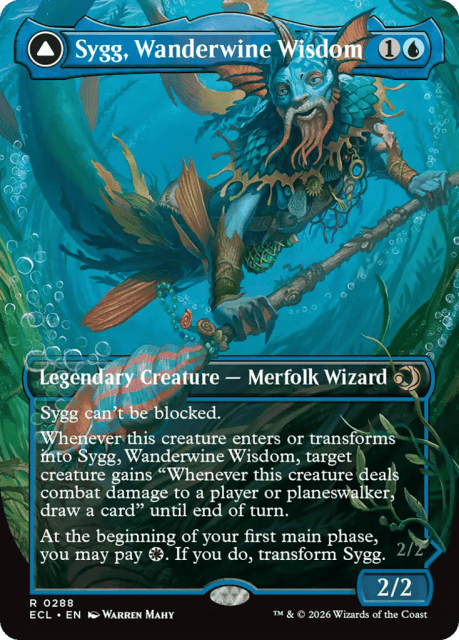 Sygg, Wanderwine Wisdom // Sygg, Wanderbrine Shield (288) — Lorwyn Eclipsed