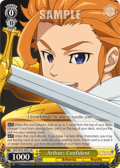Arthur: Confident (Holo) — The Seven Deadly Sins