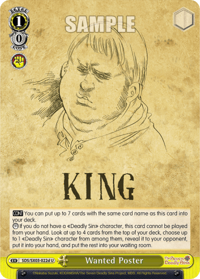 Wanted Poster — The Seven Deadly Sins