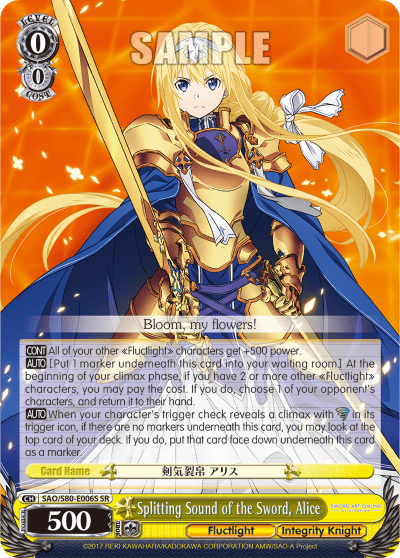 Splitting Sound of the Sword, Alice (Holo) — Sword Art Online -Alicization- Vol.2