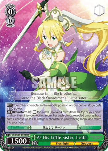 As His Little Sister, Leafa — Sword Art Online -Alicization- Vol.2