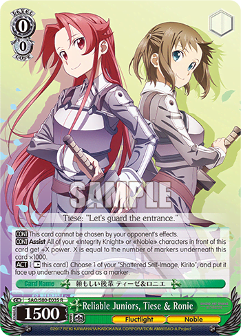 Reliable Juniors, Tiese & Ronie — Sword Art Online -Alicization- Vol.2