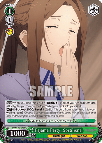 Pajama Party, Sortiliena — Sword Art Online -Alicization- Vol.2