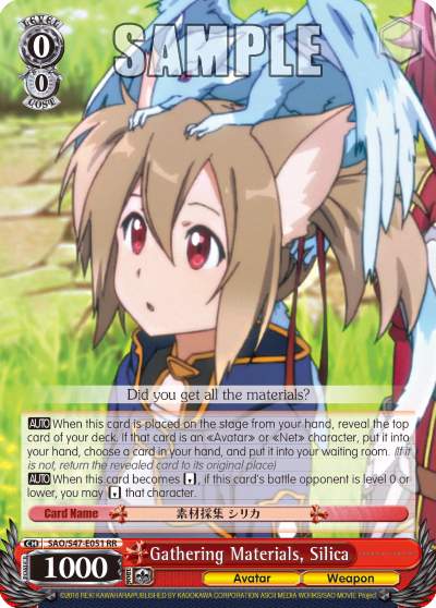 Gathering Materials, Silica — Sword Art Online Re: Edit
