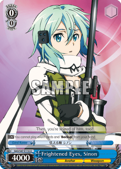 Frightened Eyes, Sinon — Sword Art Online Re: Edit