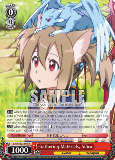 Gathering Materials, Silica — [EX] Sword Art Online II