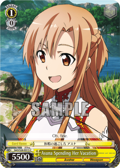 Asuna Spending Her Vacation — Sword Art Online Vol.2