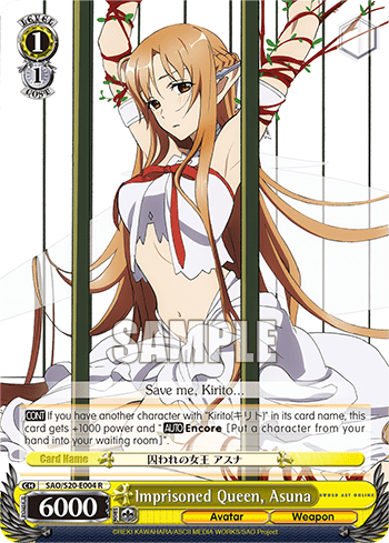 Imprisoned Queen, Asuna — Sword Art Online