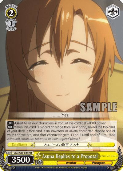 Asuna Replies to a Proposal — Sword Art Online