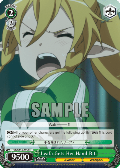 Leafa Gets Her Hand Bit — Sword Art Online