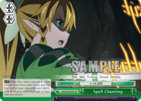 Spell Chanting — Sword Art Online
