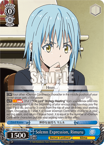 Solemn Expression, Rimuru — That Time I Got Reincarnated as a Slime Vol.2