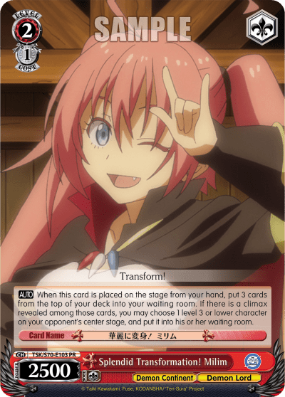 Splendid Transformation! Milim — PR Card 【Schwarz Side】