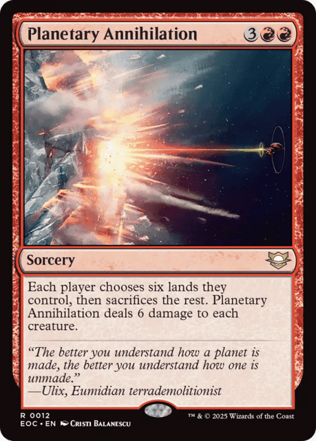 Planetary Annihilation (12) — Edge of Eternities Commander