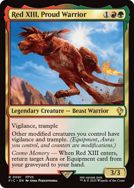 Red XIII, Proud Warrior (91) — Final Fantasy Commander