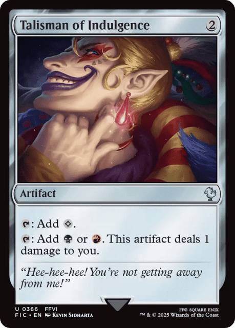 Talisman of Indulgence (366) — Final Fantasy Commander