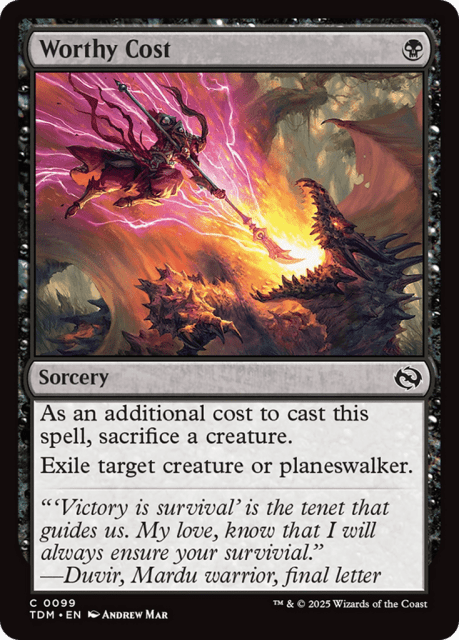 Worthy Cost (99) — Tarkir: Dragonstorm