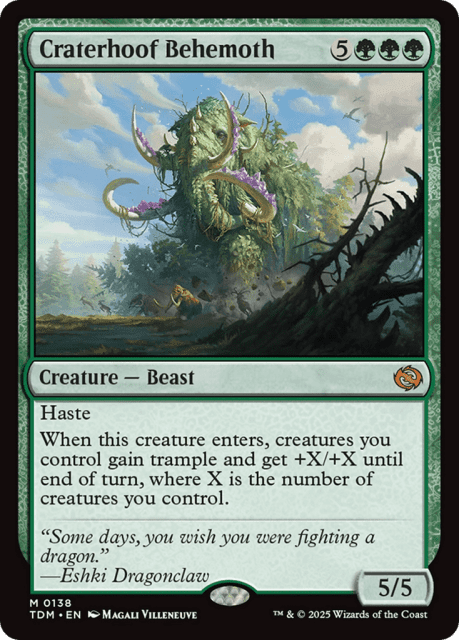 Craterhoof Behemoth (138) — Tarkir: Dragonstorm