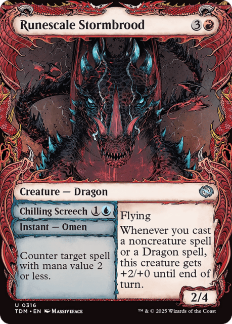 Runescale Stormbrood // Chilling Screech (316) — Tarkir: Dragonstorm