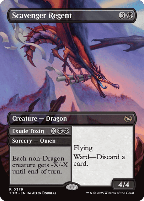 Scavenger Regent // Exude Toxin // Scavenger Regent (379) — Tarkir: Dragonstorm