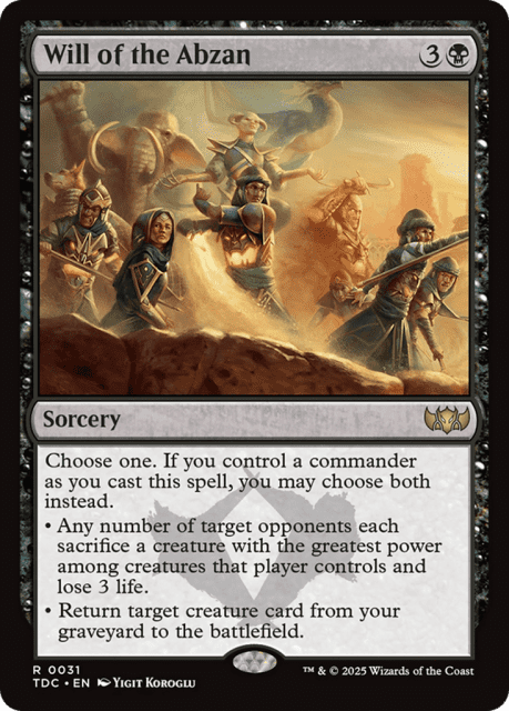 Will of the Abzan (31) — Tarkir: Dragonstorm Commander