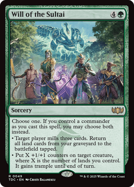 Will of the Sultai (49) — Tarkir: Dragonstorm Commander