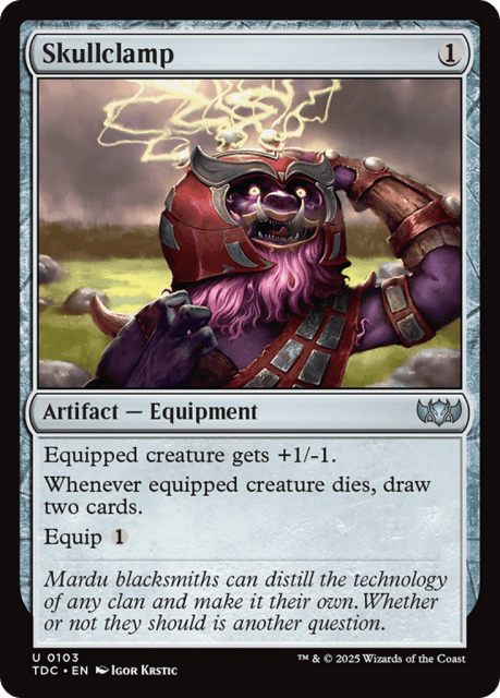 Skullclamp (103) — Tarkir: Dragonstorm Commander